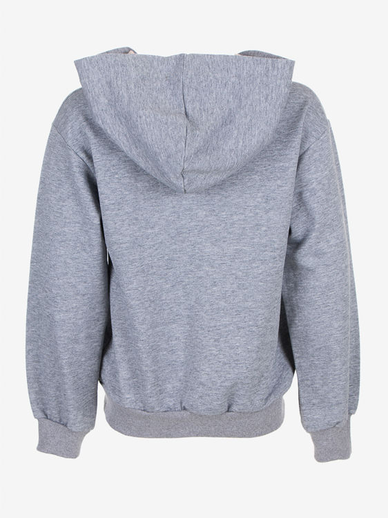 Picture of ND7666 HOODY ZIP UP IN 100% COTTON-FLOWER ON THE LEFT